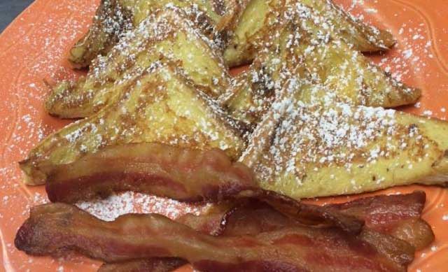 French toast and bacon